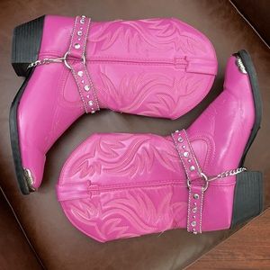 Girls pink cowboy boots